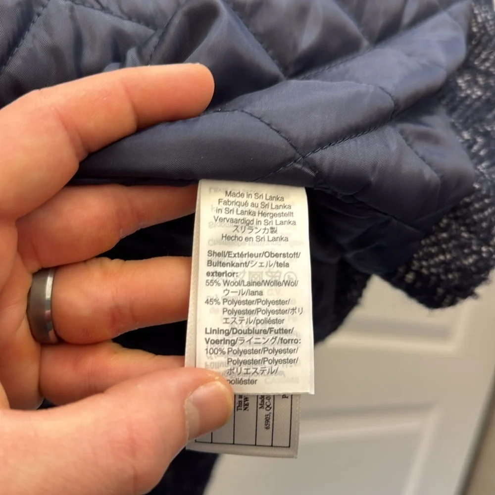 J Crew wool blend top coat. Worn only twice! Like new